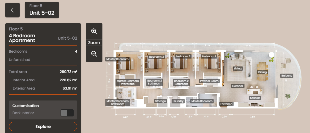 4 Bedroom Virtual Tour At Fahid Beach Terrace